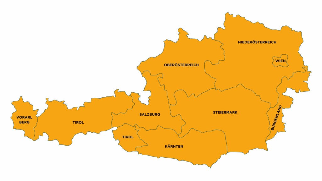 Übersicht der Bundesländer von Österreich