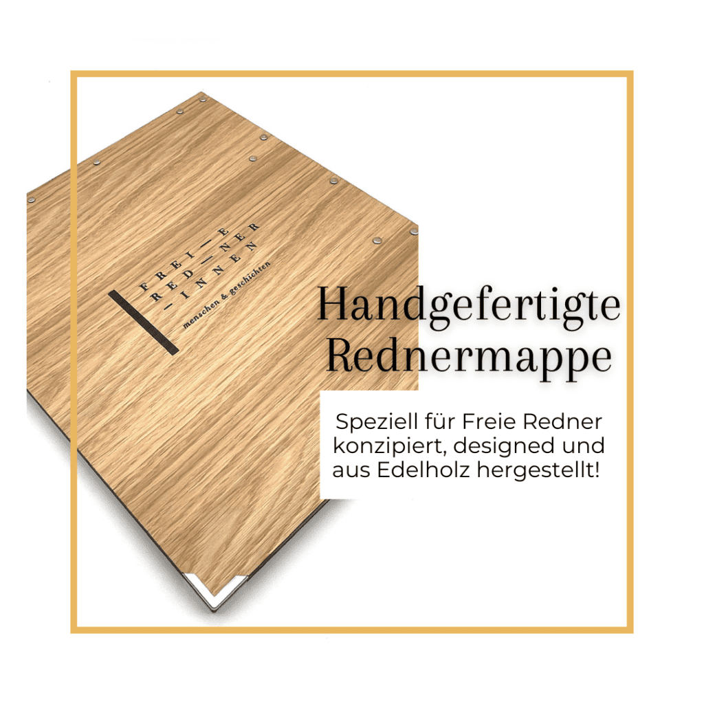 Handgefertigte Rednermappe aus Edelholz